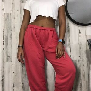 Pink sweatpants